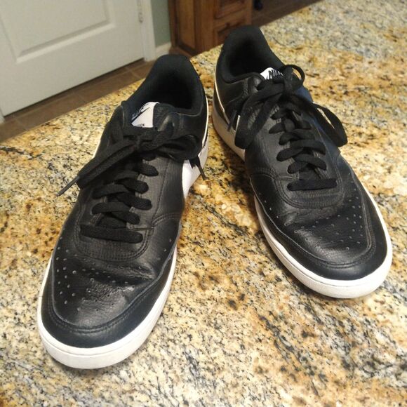 Nike Court Vision Low Black/White Leather Shoes Sneaker Men\'s Size 9 CD5463-001 main image 10